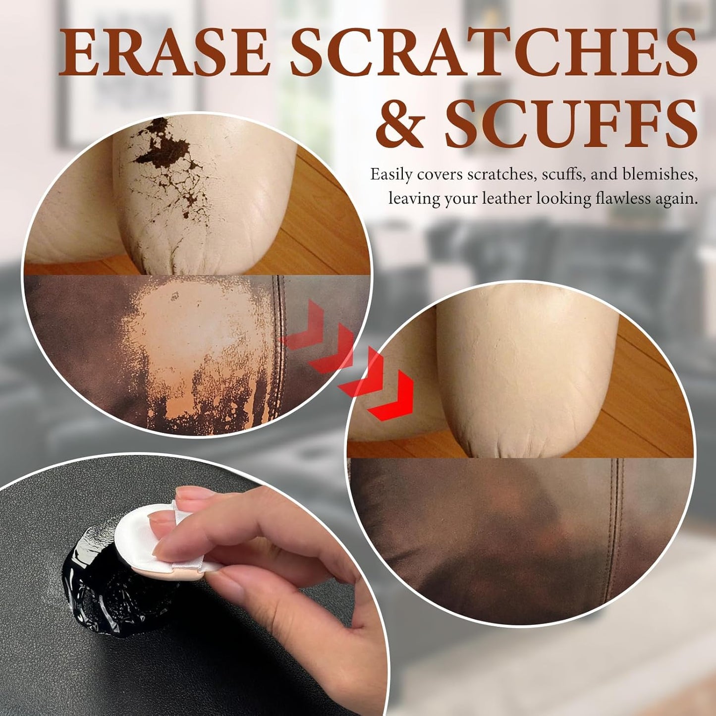 Leather Recoloring Balm Leather Color Restorer Scratch Repair Leather Paint for Furniture Couches Car Seats Shoes Bags Leather Dye and Restorer Restores Faded and Scratched Leather-Maroon