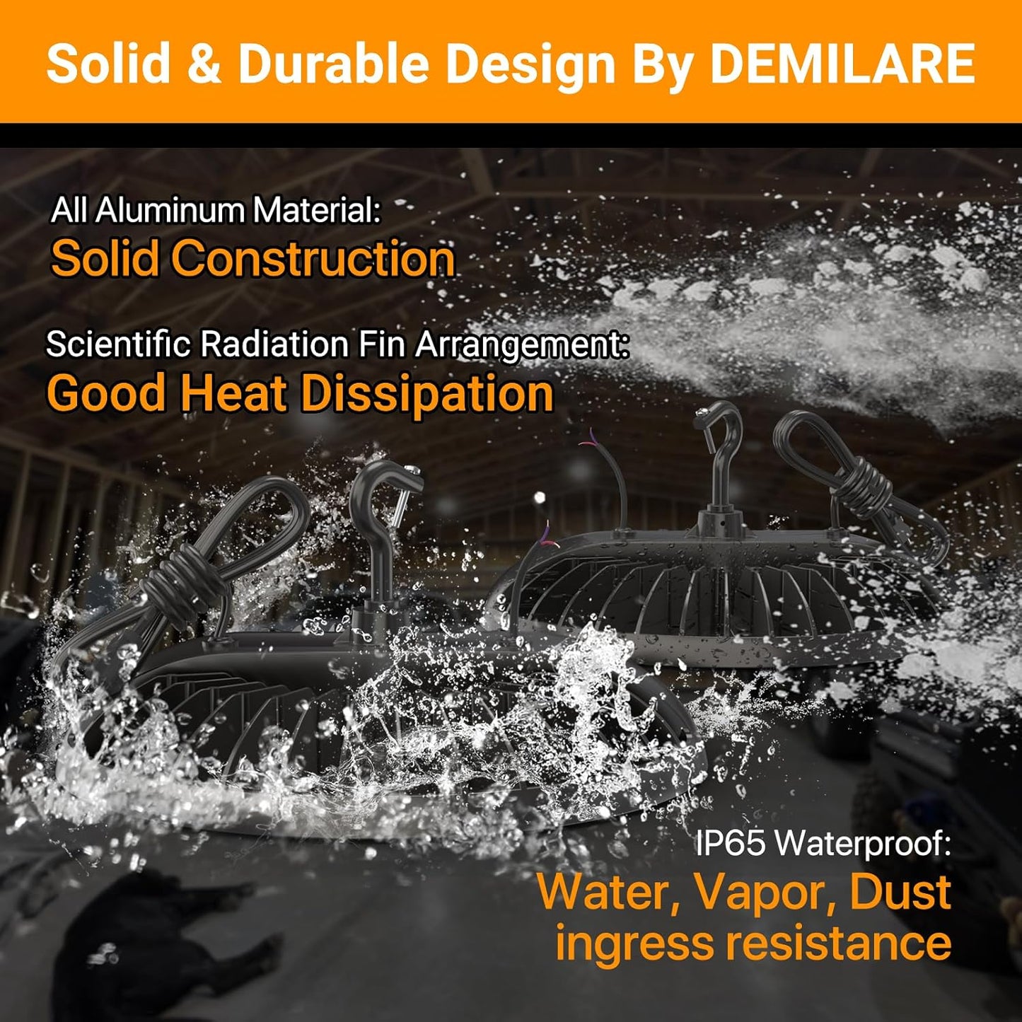 200W 4 Pack LED High Bay Light 30000 lm, 5000K UFO High Bay Led Shop Lights ETL Listed US Hook 5' Cable Plug, 800W MH/HPS Eqv. Commercial Lighting for Workshop, Garage, Warehouse 100-277V