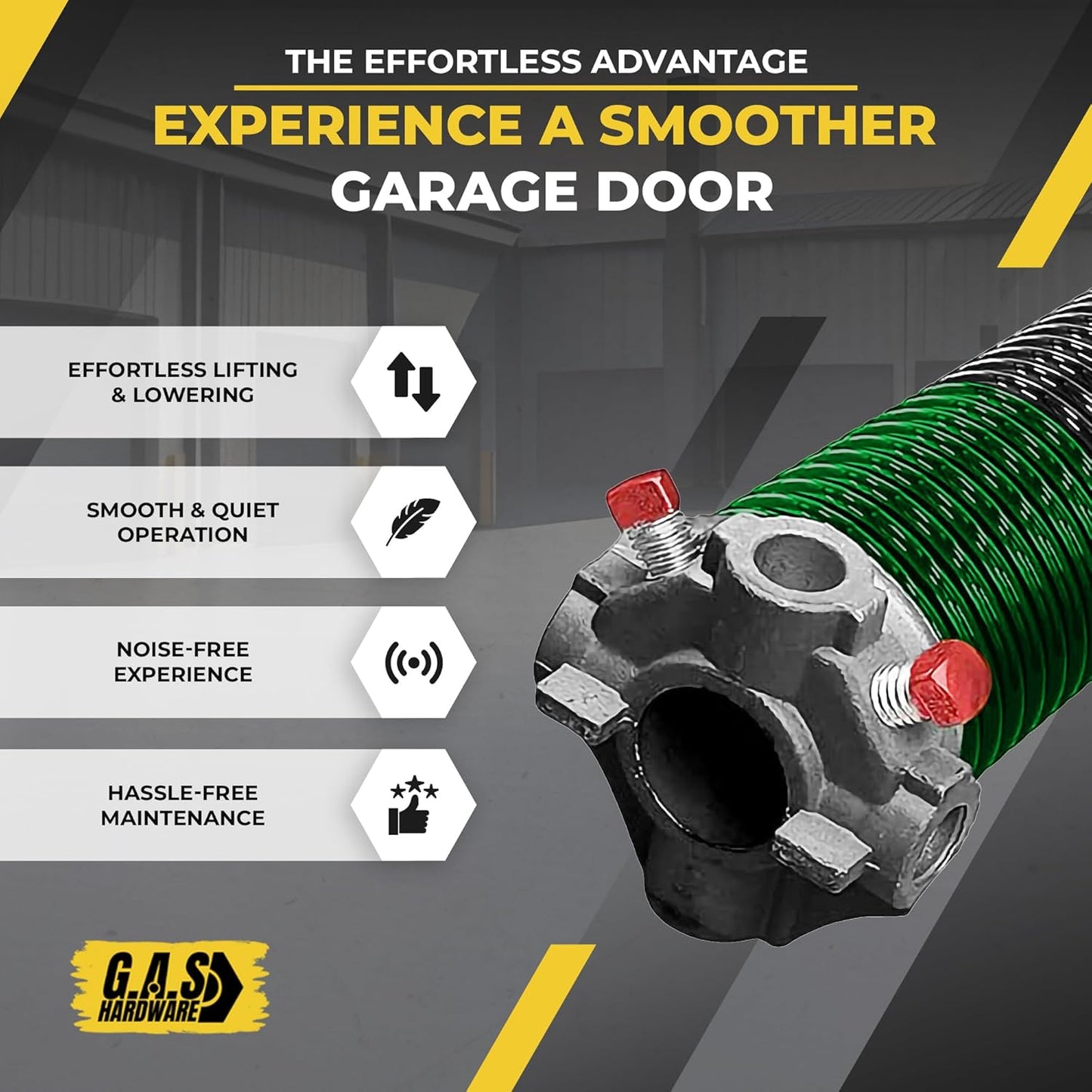 Garage Door Torsion Springs 243x2x28 Includes 1” Steel Bearing, Gloves, and Winding Bars for Left and Right Side of Garage Door Precision E-Coating 5-Year Warranty Minimum 30,000 Cycles (Pair)