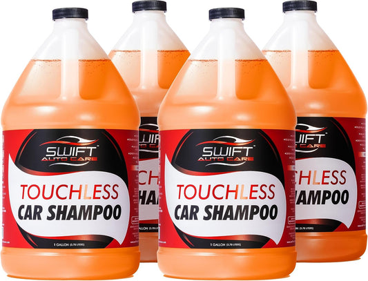 Swift Touchless Car Wash Shampoo (4 Gallon) - No Brushing Required, High Foaming Car Soap, Heavy Duty, Auto Detergent for Foam Cannon, Works on Cars, Trucks, RVs, Motorcycles, Upholstery & More!