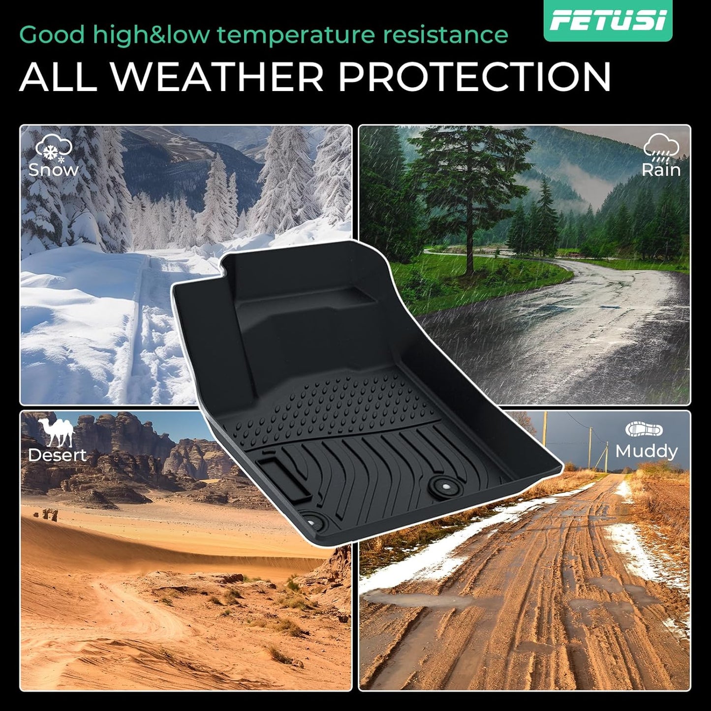 Floor Mats Fit for 2021-2024 2025 Nissan Rogue,Custom Fit TPE All Weather Floor Liner Full Set Rogue Accessories Car Mats Front & Rear 2 Row Mats, Black(NOT Fit Rogue Sport)