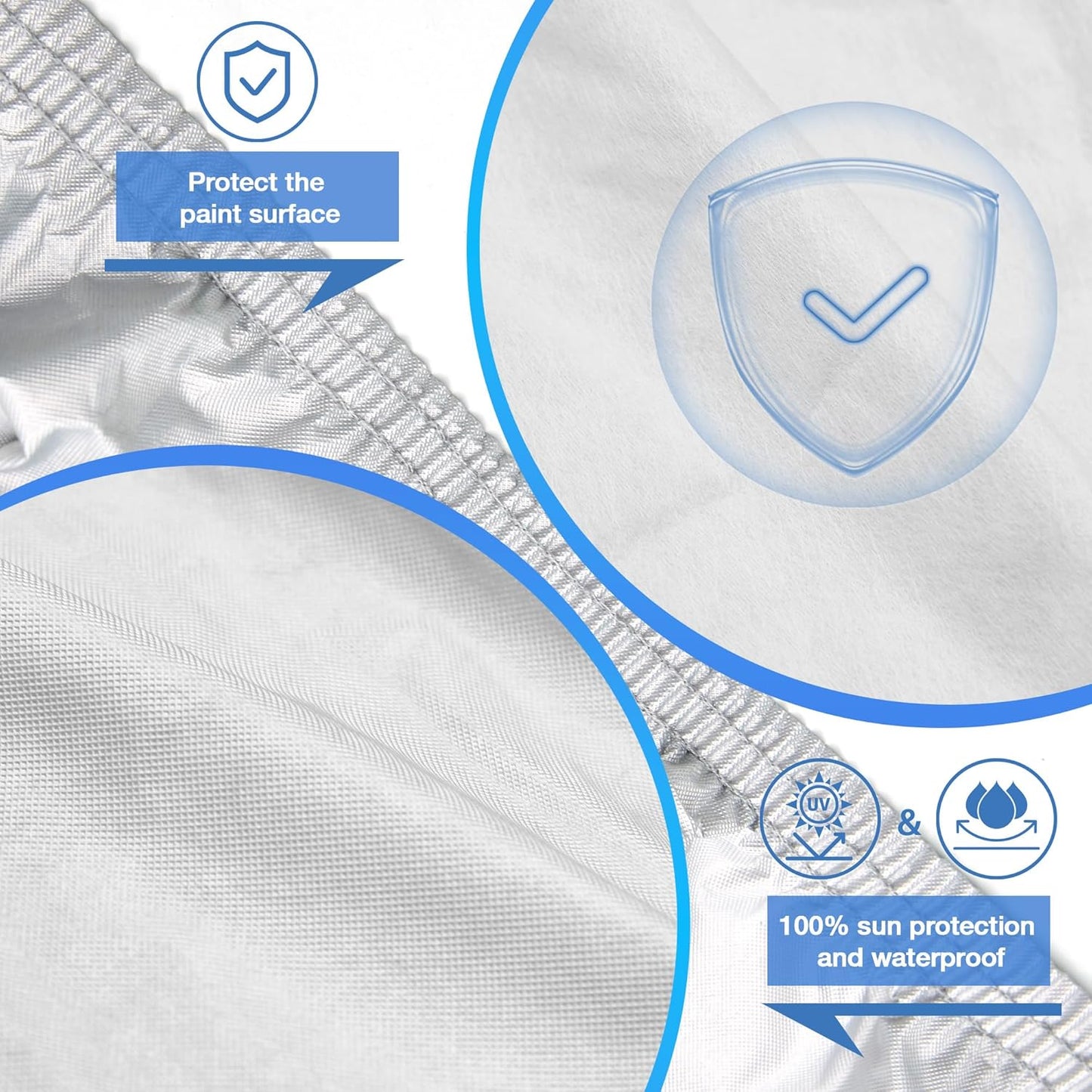 YOLENY Car Cover Waterproof All Weather Full Exterior Covers with Zipper,Universal Fit SedanToyota 86/Supra,Nissan 370Z/350Z,Audi A3,Kia Spectra,Acura Integra,Dodge Viper etc.(UP to 171 inch)