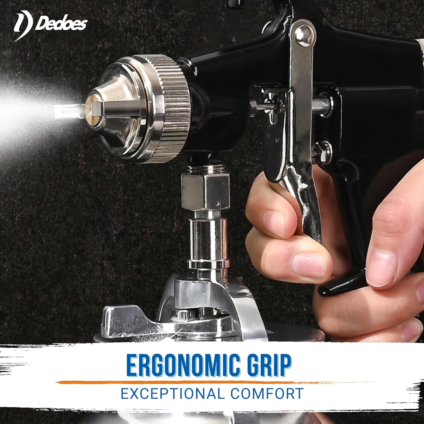 Industries - 2.0 mm Siphon Feed Spray Gun with 1000 ml Metal Cup - Precision LVLP Paint Sprayer - Professional & DIY Projects - Efficient Painting Tools - Consistent Finish