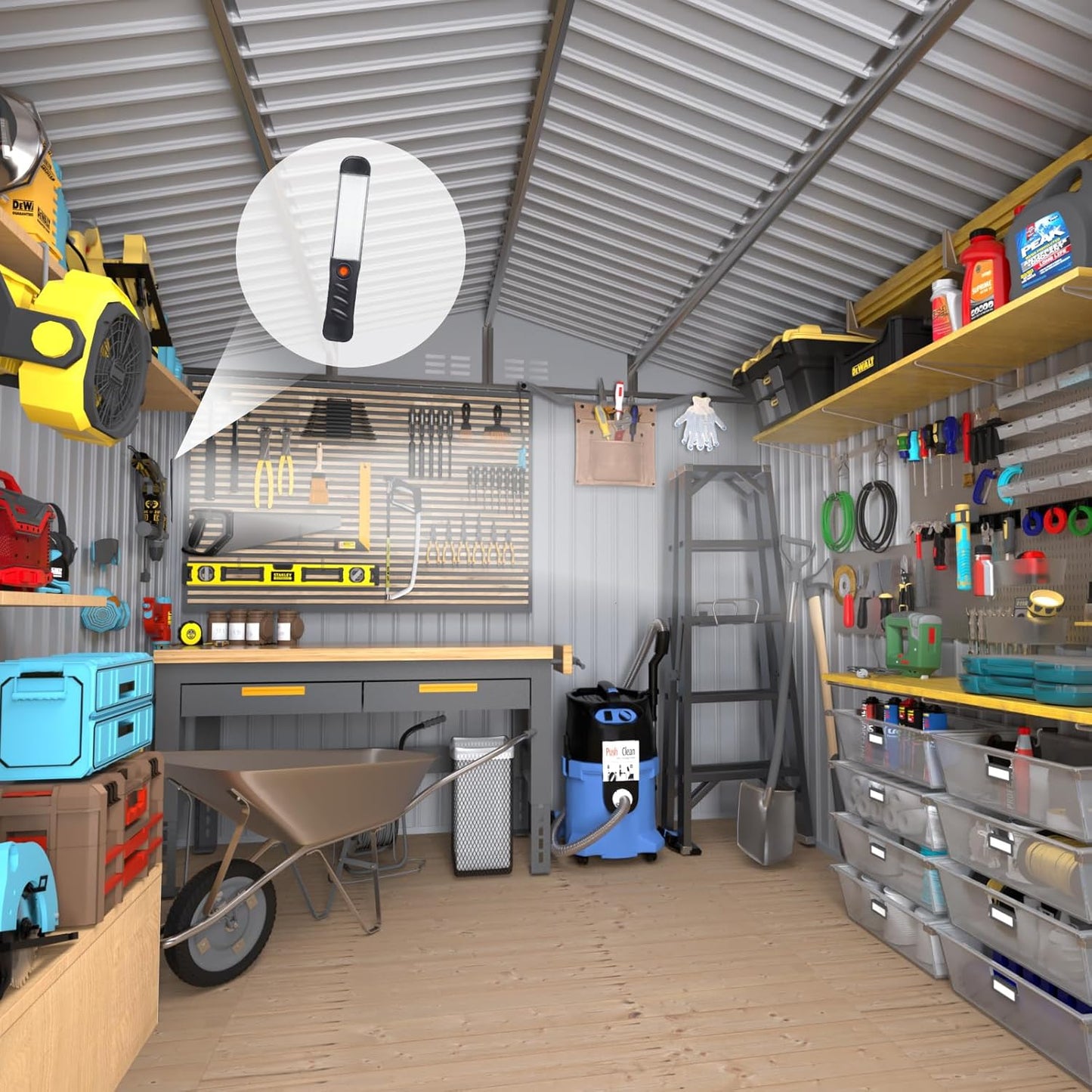 10x8 FT Outdoor Storage Shed, Metal Garden Shed - Tool Storage Sheds with Lockable Doors, Waterproof Outside Storage Building for Backyard, Patio (Black; Floor Not Included)