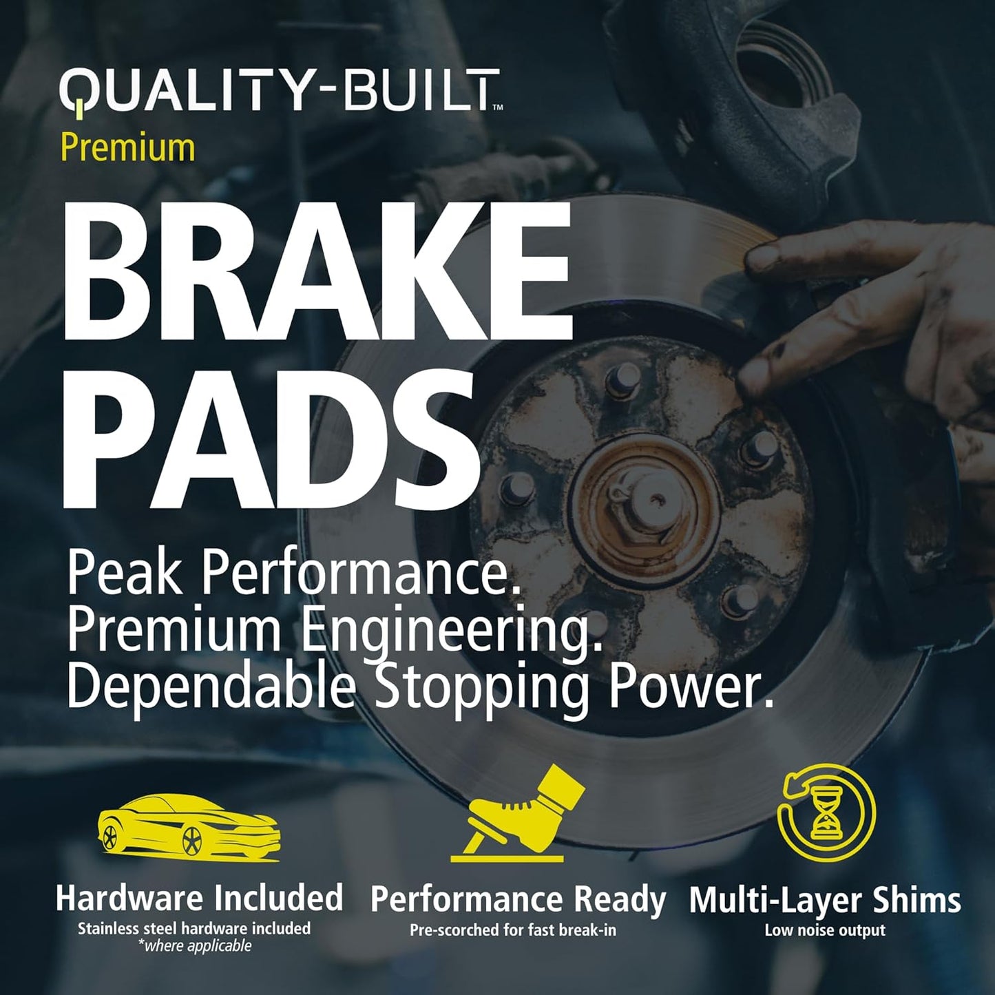 Premium Ceramic Front Brake Pads (1001-0997C) Compatible with Chrysler Pacifica 2004-2008