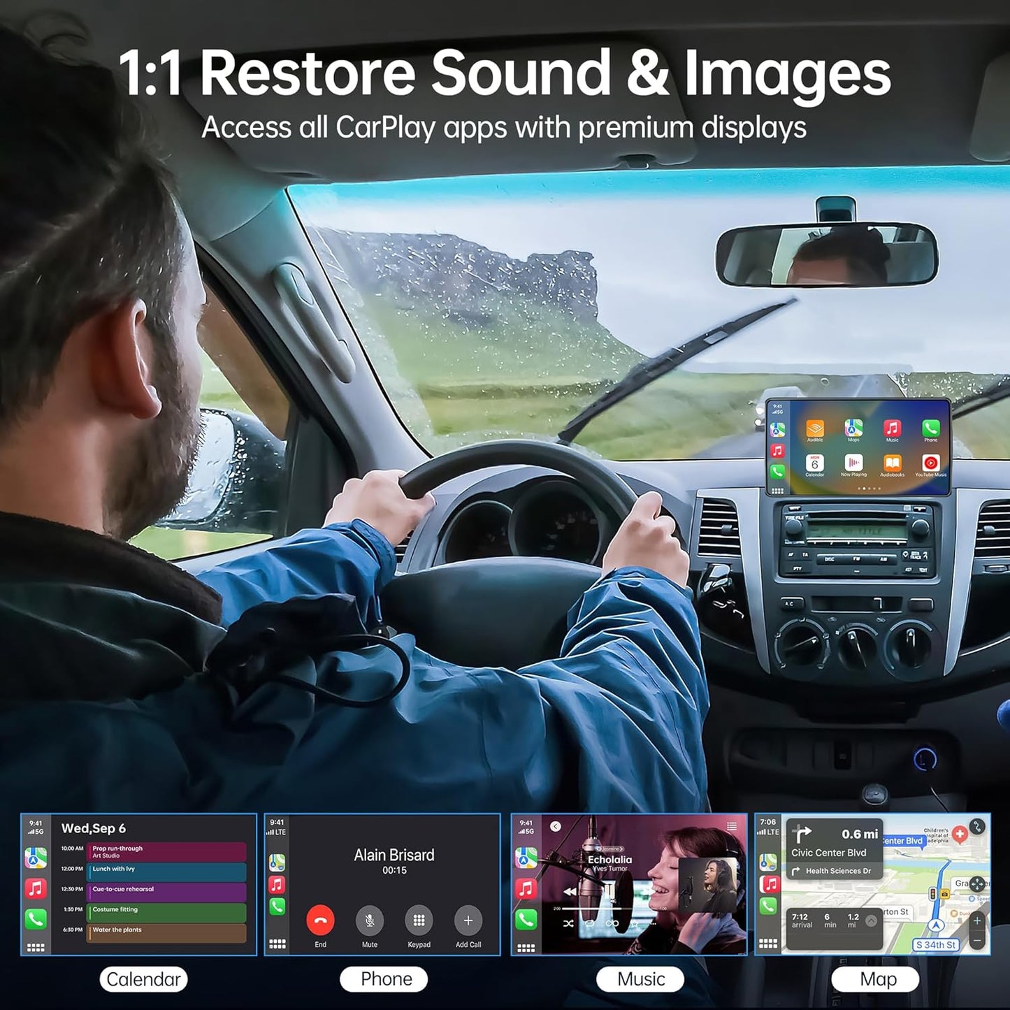 Wireless CarPlay Adapter, Converts Wired to Wireless CarPlay Dongle for Apple iPhone, Plug & Play Auto Connect Zero Latency fits for Cars from 2015 & iOS 10+ Black