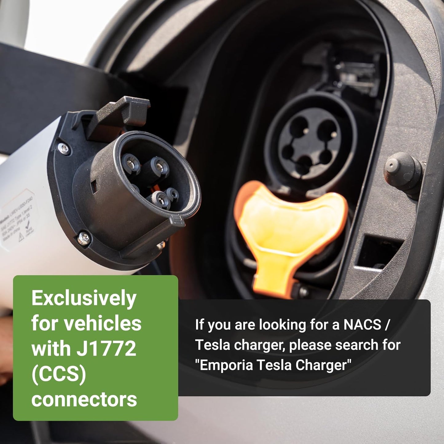 EMPORIA Level 2 EV Charger - NEMA 14-50 EVSE w/ J1772 Charger - 48 amp EV Level 2, 240v WiFi Enabled Electric Vehicle Charging Station, 24ft Electric Cable, Black