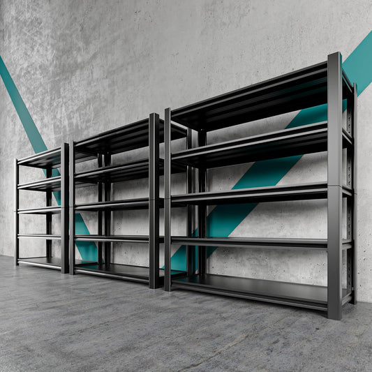 76" H x 60" W x 24" D 5-Tier Heavy Duty Garage Shelving Unit, 3000 LBS Capacity Metal Storage Rack,Adjustable Steel Shelves for Garage, Warehouse, Basement, Pantry, Workshop.3 Pack