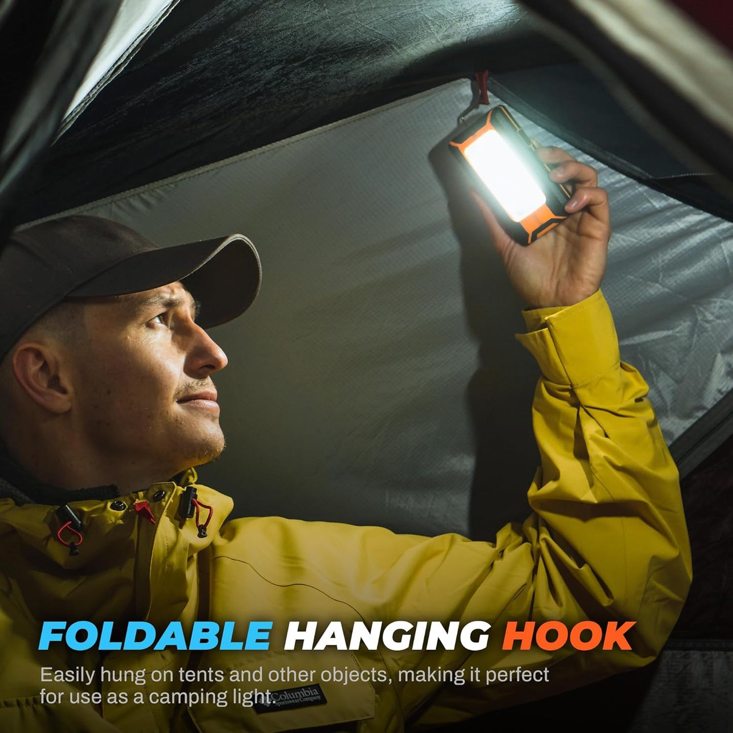 2-Pack LED Rechargeable Magnetic Work Light 40W 1500 Lumens, Hanging Hook with 3 Modes, LED Work Light for Car Repair, Camping, and Hurricane Use