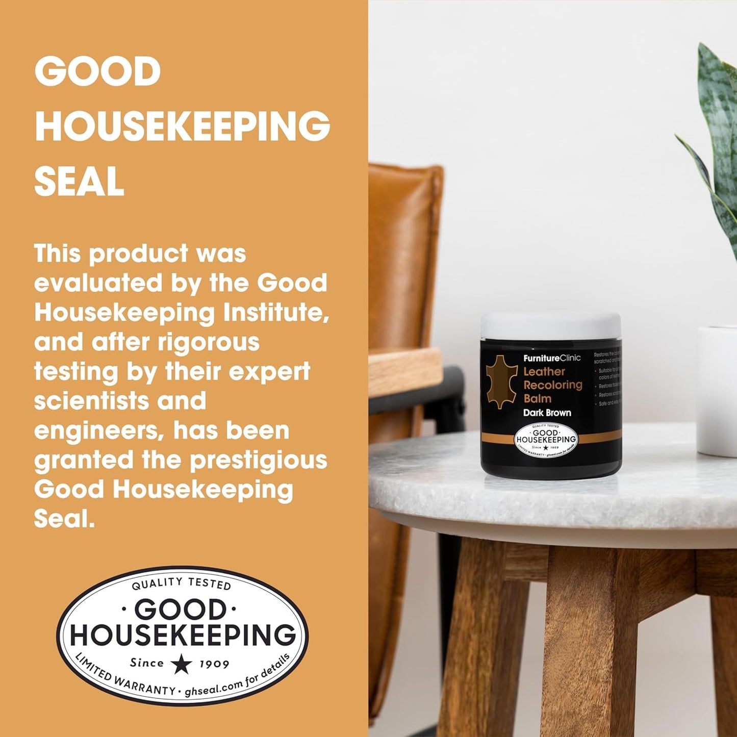 The Original Leather Recoloring Balm by Furniture Clinic - Dark Grey Leather Dye for Furniture, Couches & Car Seats - Restore Scratched, Faded, & Damaged Surfaces