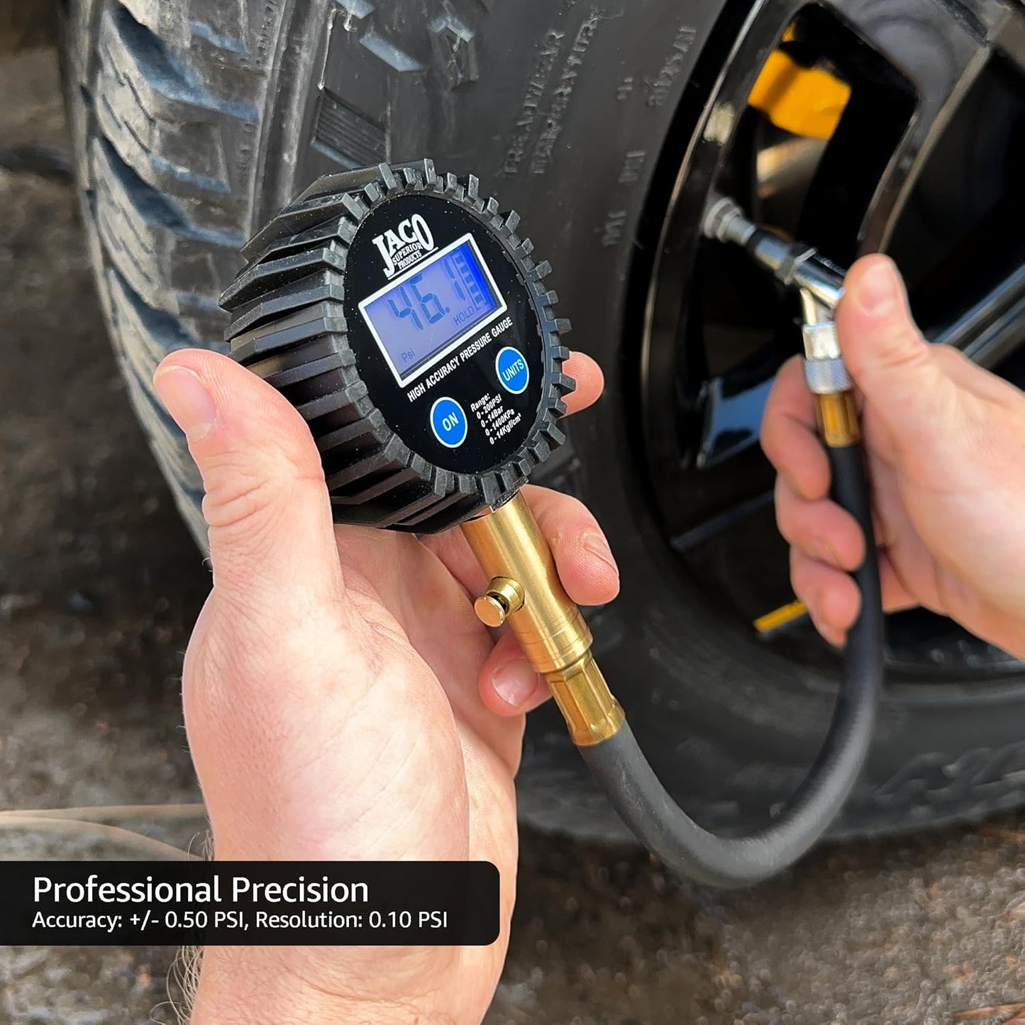 JACO ElitePro Digital Tire Pressure Gauge - Professional Accuracy - 100 PSI
