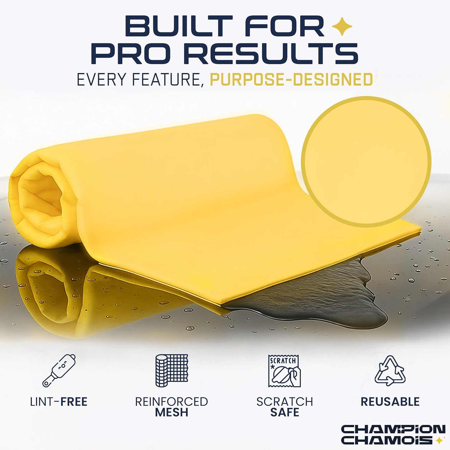 Premium Large Shammy Towel for Car - 2pk Pack (26"x17") - Super Absorbent, Soft, Streak-Free, Scratch-Free Cloth for Cars, Boats, Home - Long Lasting Chamois Towel + Hanging Storage Tubes (Original)