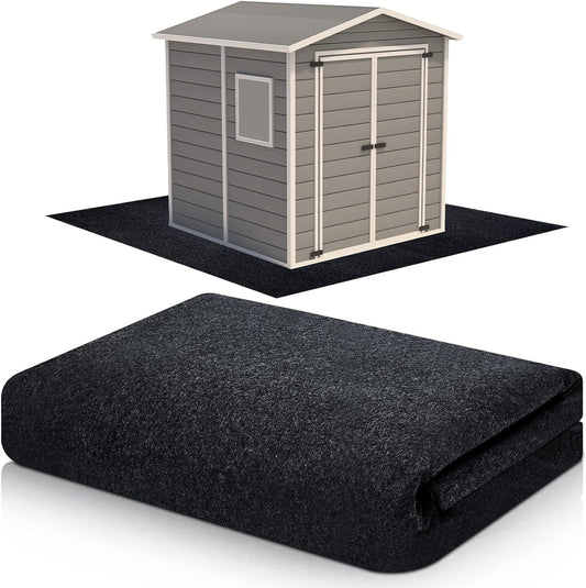 Haull Outdoor Storage Shed Floor Moat Waterproof Outdoor Carport Mat Thickened Soft Patio Furniture Pad Washable with Non Slip Backing, Storage Shed Not Included(4 x 5 ft)