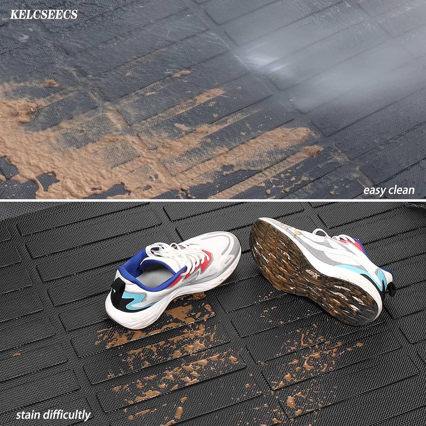 KELCSEECS® All-Weather Cargo Liner for Hyundai Elantra & Elantra N & Elantra Hybrid 2025 2024 2023 2022 2021 Custom Fit Car Floor Mat (Trunk Mat) - Black