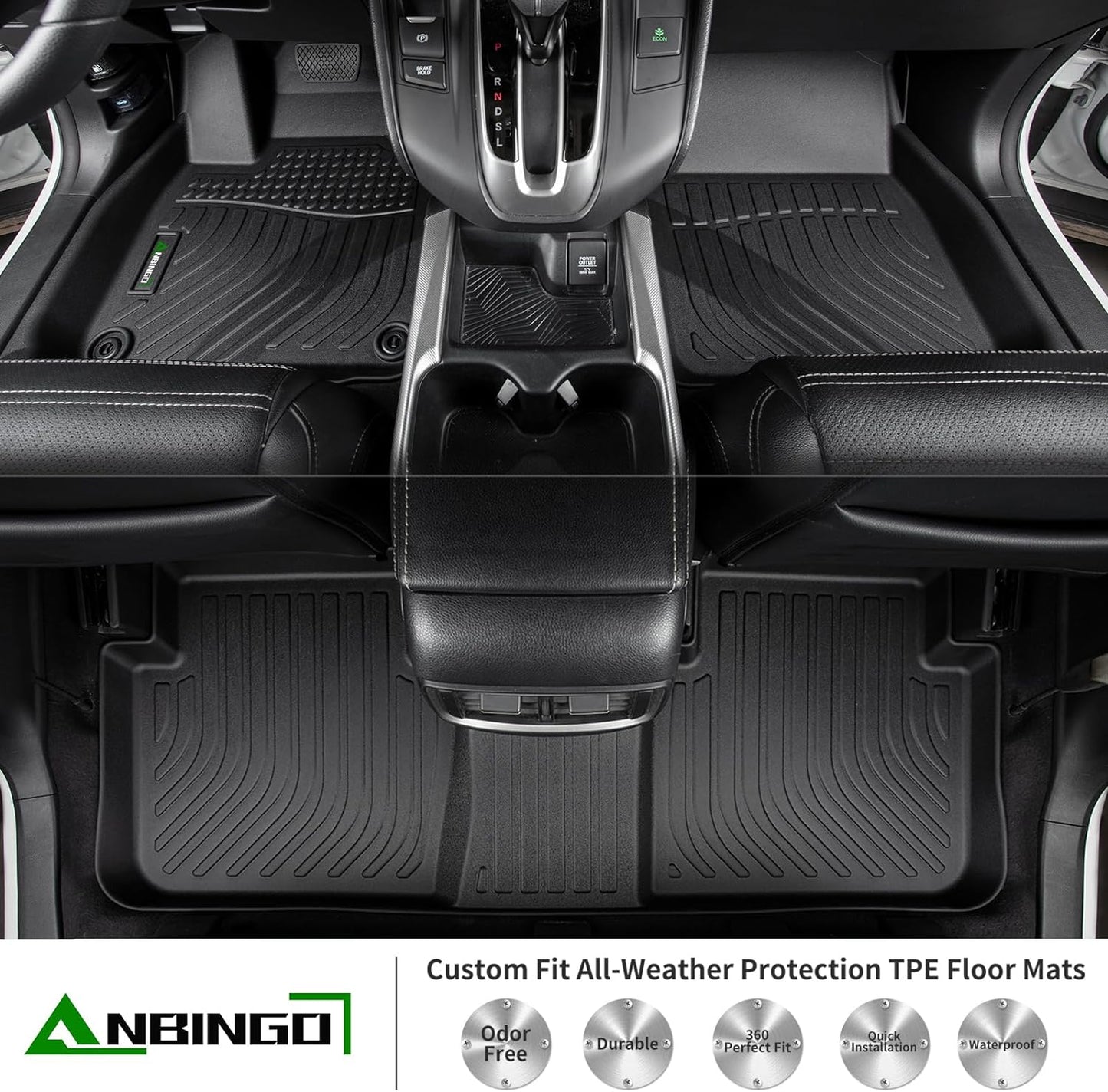 ANBINGO®Floor Mats Fit for Mercedes Benz GLE (5 Seat)2020-2025 All Weather Car Mats Rug for Mercedes Benz GLE TPE Rug Mat for Benz GLE Rubber Trunk Liner Carpet for Mercedes GLE Automotive Accessories