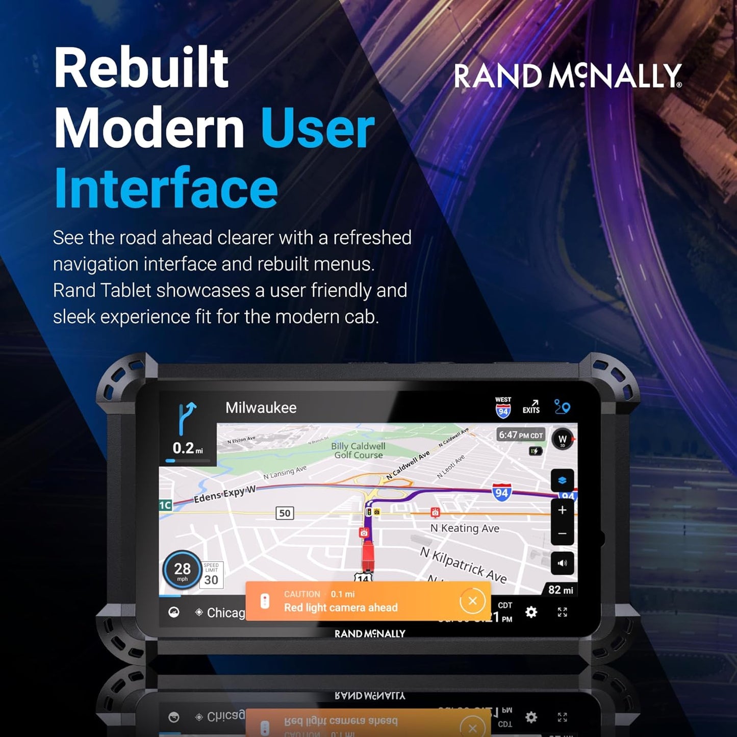 Rand McNally RANDTAB6 6-inch GPS Truck Navigator with Industry's Best Custom Trucking Routes, Rand Navigation 2.0 with 2025 Maps