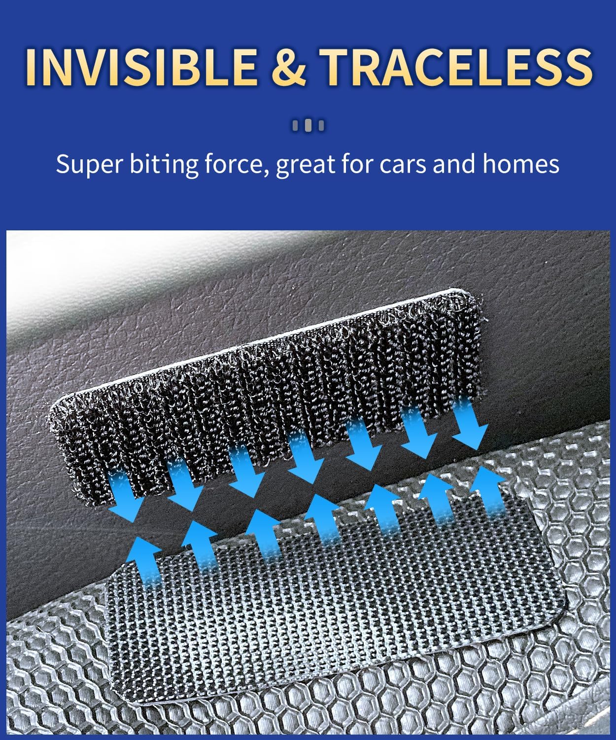 20 Sets Super Adhesive Hook and Loop Strips Heavy Duty, Made of 3M VHB, Heat Resistant Waterproof, Outdoor or Indoor Use, Black 1.2x3.2 Inch