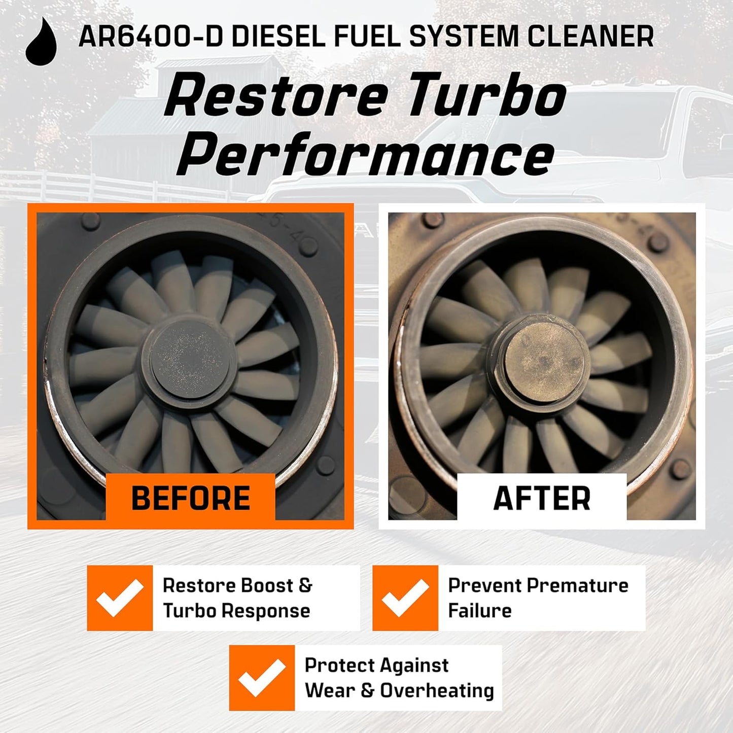 Archoil AR6400-D Diesel Fuel System Cleaner (Four Pack) - Cleans Injectors, Turbo & DPF