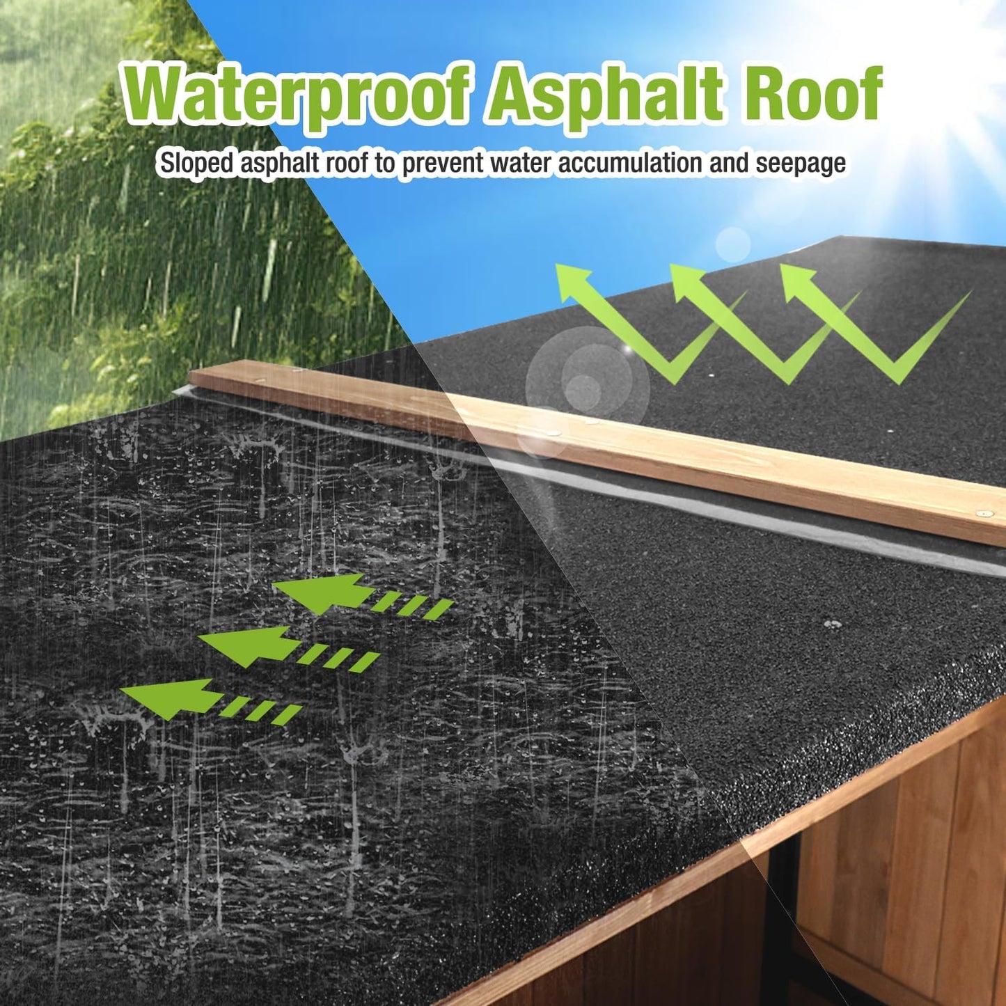 Outdoor Storage Shed with Metal Frame,Large Wooden Tool Cabinet with Adjustable Shelfs, House Garden Shed for Backyard Garden Patio Lawn