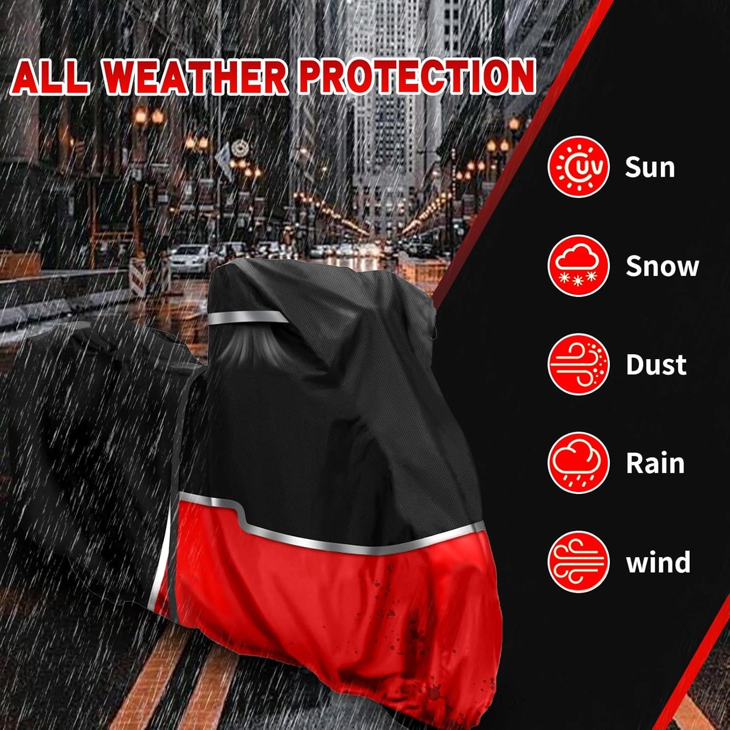 420D Motorcycle Cover Suitable for Kawasaki Vulcan 650 900 1500 and Eliminator 450 Cruiser Without Trunk Models Waterproof Motorcycle Cover Suitable for Snow Rain Dust Protection Easy to Clean