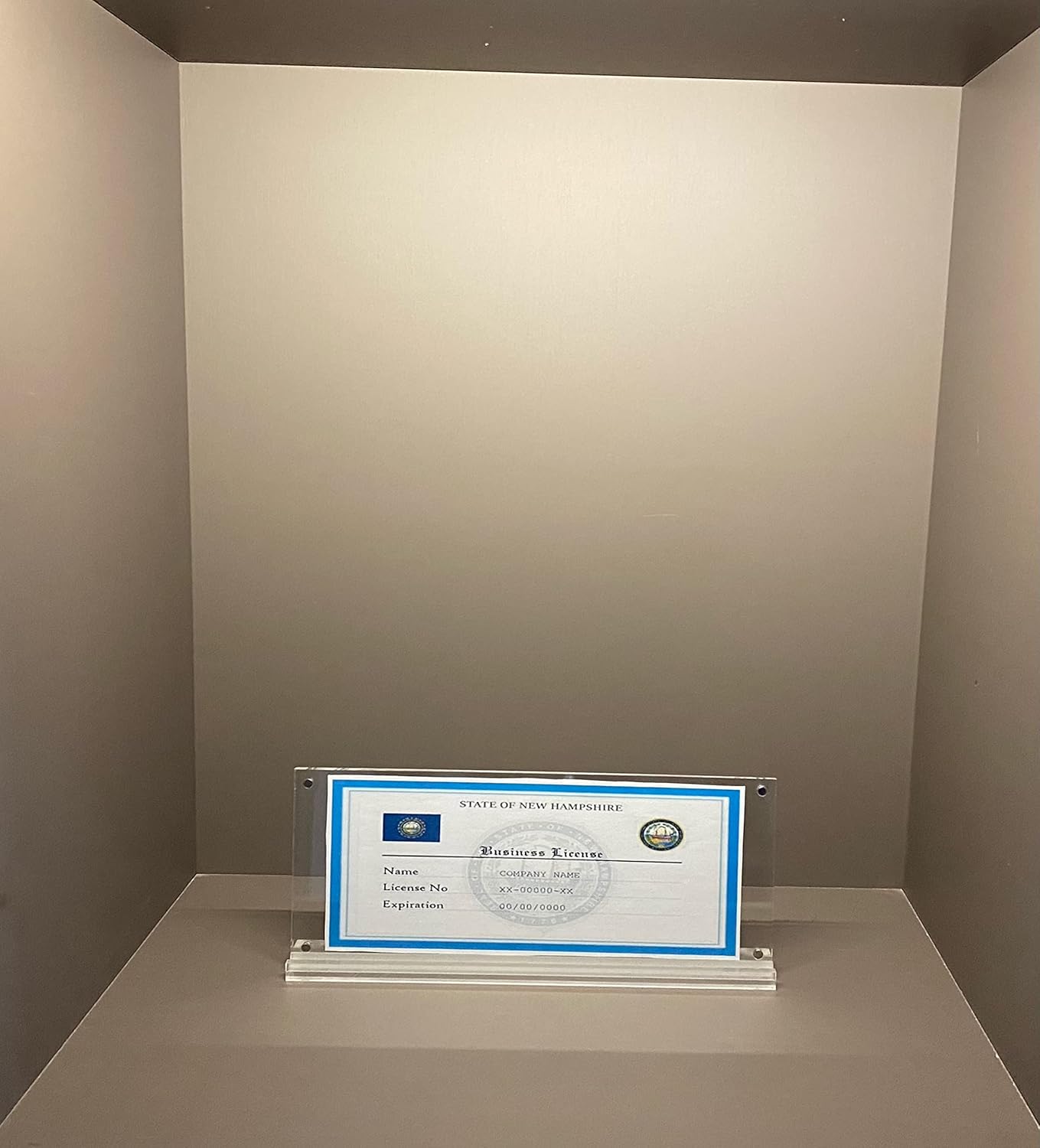 IEEK 2 Pack of Acrylic Business License Frame for 4x9 Business License Certificate Desk/Table Top Display,Clear Certificate Holder Panoramic Photograph Picture Frame,4x10 Inch