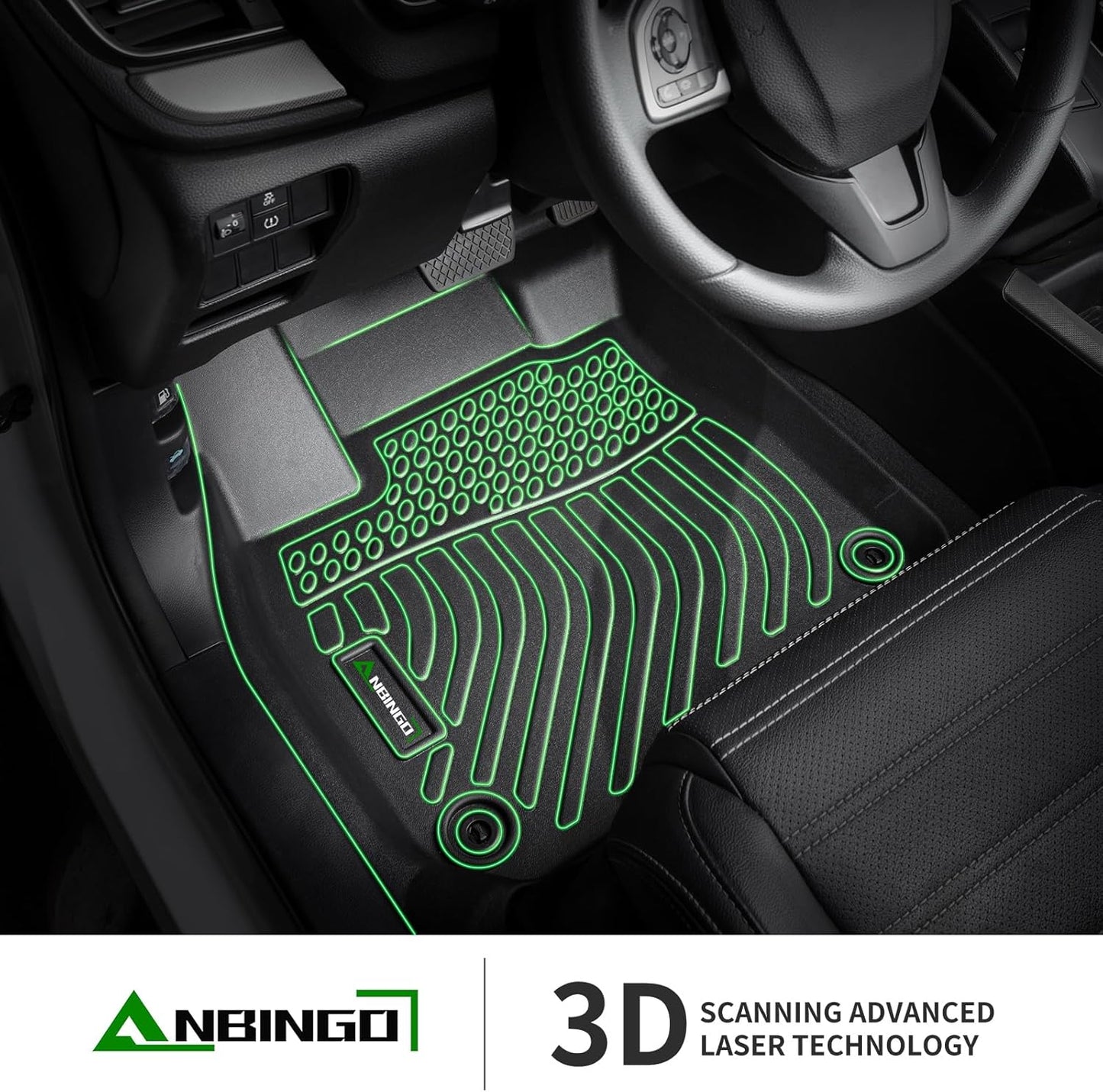ANBINGO®Floor Mats Fit for Chevy Tahoe/GMC Yukon (NO XL) 2007-2014&Cargo Liners All Weather Mats for Chevy Tahoe TPE Car Mat Rugs for GMC Yukon Rubber Trunk Carpet for Tahoe Automotive Accessories