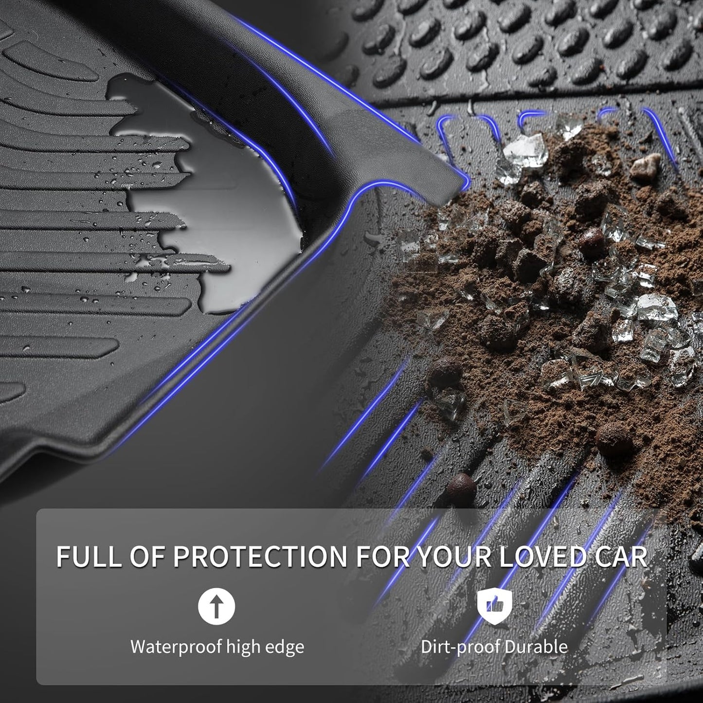 KELCSEECS® Floor Mats & Cargo Liner Custom for 2010-2017 Volvo XC60 All Weather Protection TPE Floor Liners Front& Rear Row Full Set Volvo XC60 Accessories Black