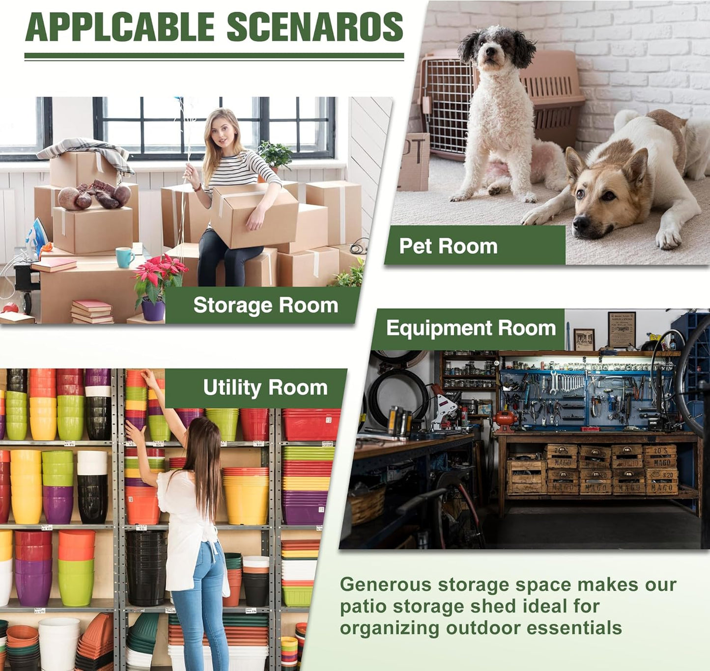 6x6 Resin Outdoor Storage Shed Kit-Perfect to Store Patio Furniture, Garden Tools Bike Accessories, Beach Chairs and Lawn Mower, Grey & White