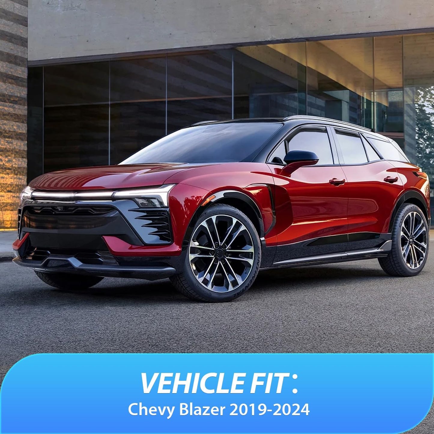 Nilight Durable in Channel Rain Guards for Chevy Blazer 2019 2020 2021 2022 2023 2024 2025 Window Deflectors, Vent Window Visors-4pcs