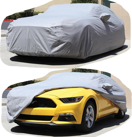 All Weather Waterproof car Cover Good for rain Snow uv Protection dust Sport Sedan GTO MAZDA6 Mustang Camaro M5 RC A5 M3 Q50 M8 Thunderbird Gray