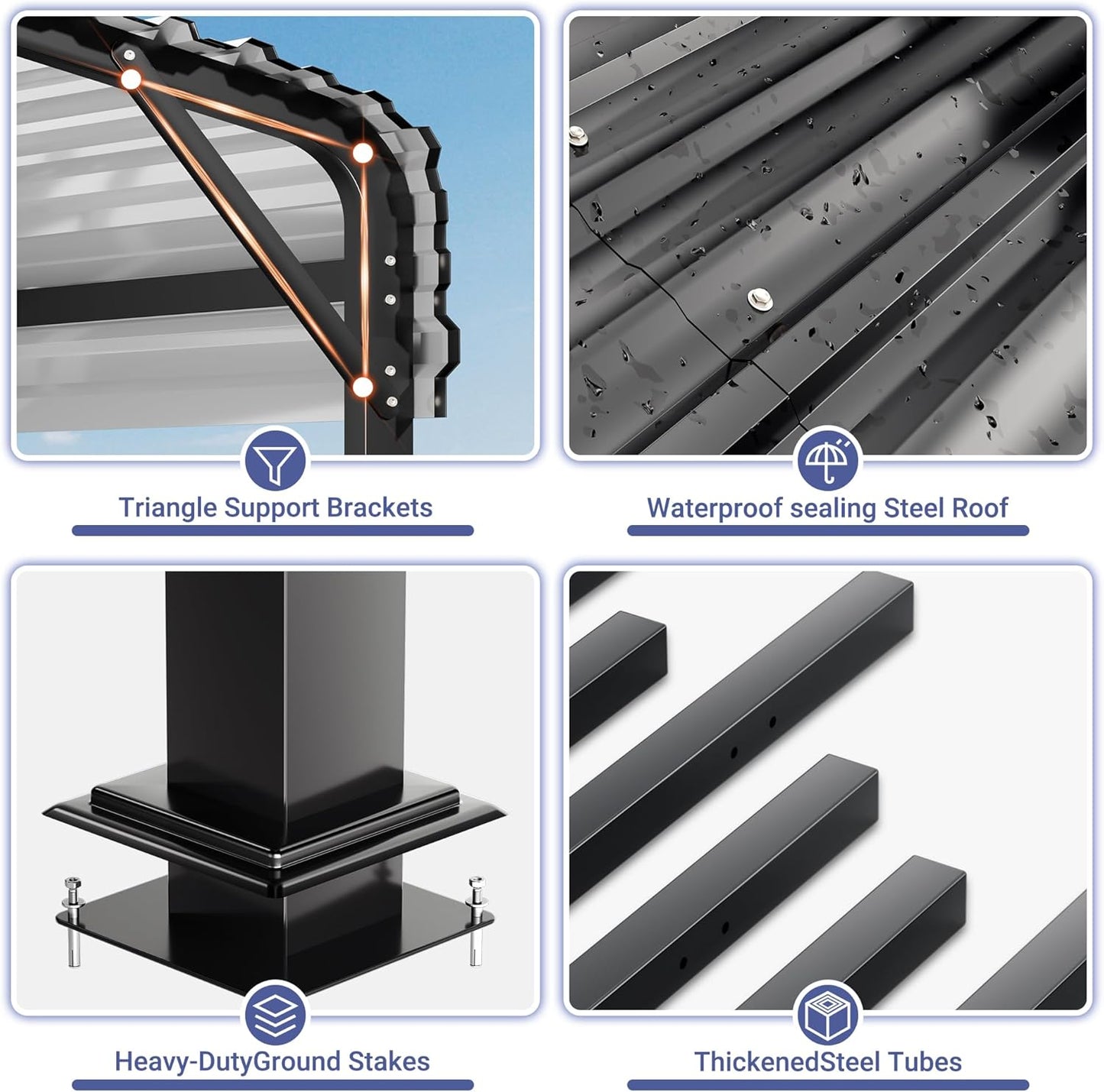 Polar Aurora 20x30 FT Metal Carport with Heavy Duty Carport Canopy, Car Port with Upgraded Support Framework and Reinforced Base, Car Garage Shelter for Car, Boats and Truck