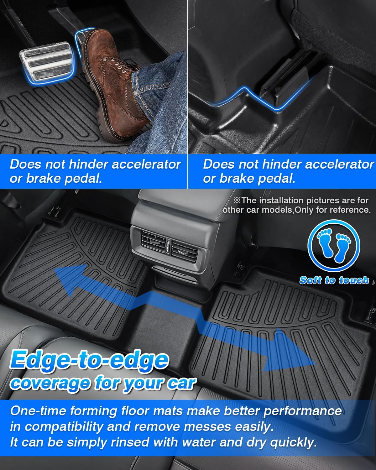 Cartist Floor Mats Custom Fit for Chevrolet/Chevy Trax 2024 2025 Accessories All Weather Floor Liners for Trax Heavy Duty TPE Odorless