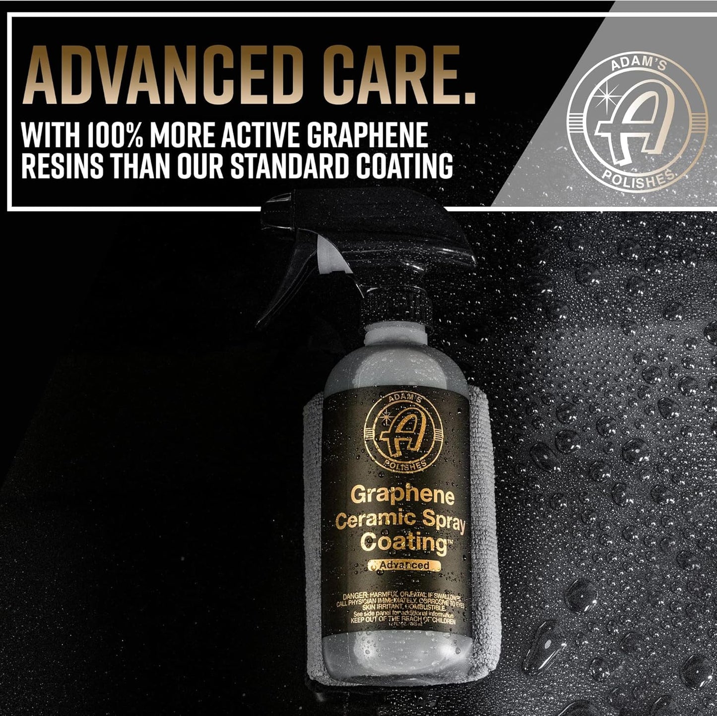 Adam's Polishes Advanced Graphene Ceramic Spray Coating - 18+ Months Sprayable Graphene Oxide Ceramic Coating for Cars, Boats, RV's & Motorcycle | Adds Extreme Gloss, Depth, Shine & Protection
