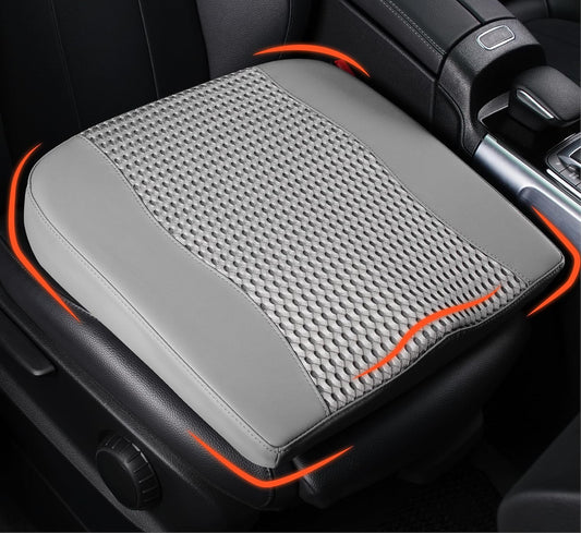 Car Seat Cushion, Comfort Memory Foam Car Cushions for Driving - Sciatica & Lower Back Pain Relief, Driver Seat Pillow for Auto, Office Chair, Wheelchair - 4D Mesh Gray