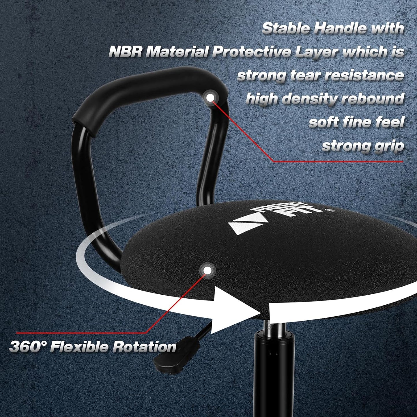 Garage Stool, Adjustable Height Swivel Work Mechanic Shop Stool with Backrest, Pneumatic Shop Chair for Home, Workshop, 300 LBS Capacity, 360° Rotation, Heavy Duty, Black