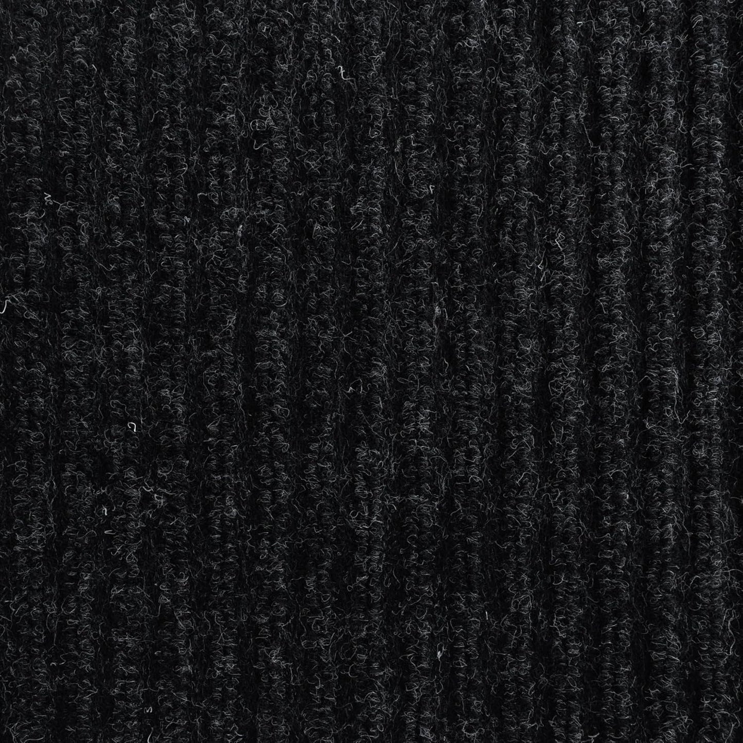 iCustomRug Spartan Weather Warrior Indoor/Outdoor Utility Ribbed Carpet Runner with Non-Slip Thermoplastic Rubber Backing, 3ft X 52ft in Black