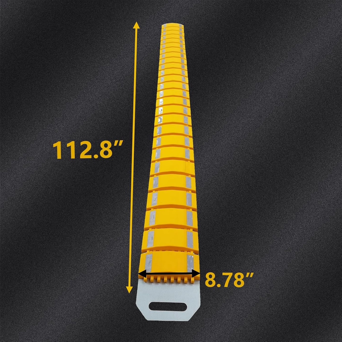 10ft Portable Speed Bump Plastic Humps with Slow Down Sign for Road Neighborhood Garage Parking Driveway