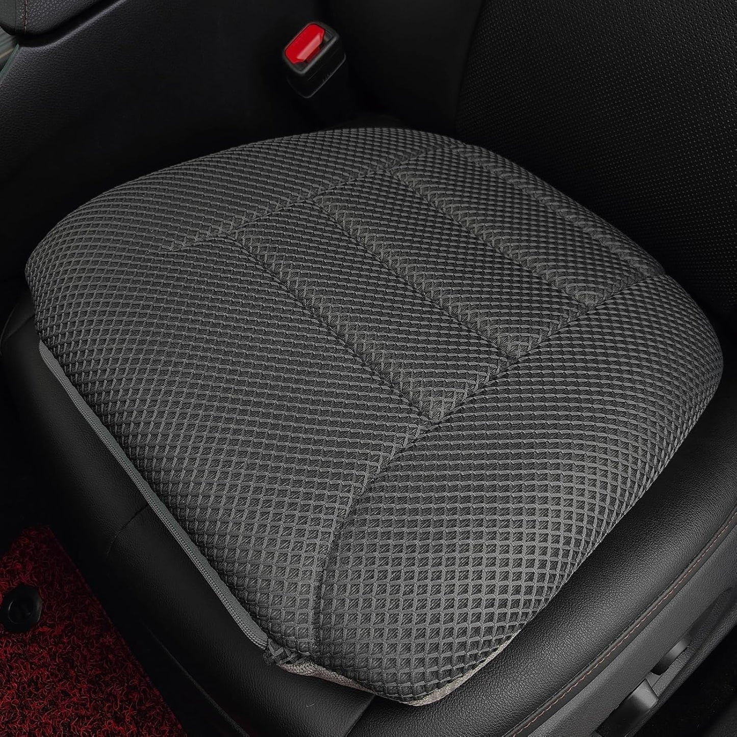 AEROiVi Car Booster Seat Cushion Raise The Height for Short People Driving, Breathable 3D Air Mesh, 3 Inch Booster Seat, Non-Slip Bottom, Comfort Car Seat Protector, Car Seat Pad with Truck,Cars,SUVs