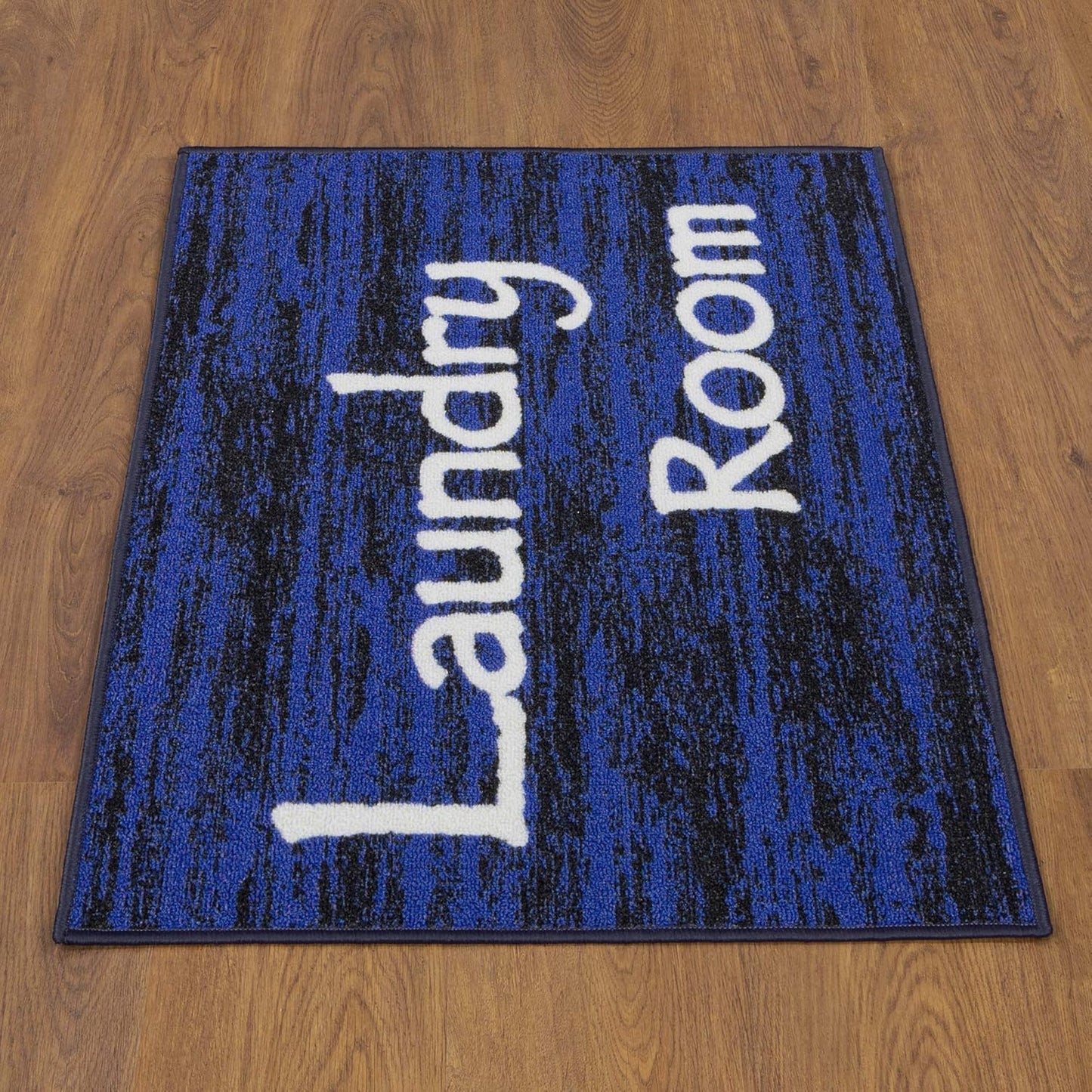 Ottomanson 26" x 35" Laundry Room Rug - Non-Slip Mat for Laundry & Mudroom - Durable, Stain-Resistant, and Easy to Clean - Perfect for High-Traffic Areas - Runner Rug for Entryway Bathroom, Navy