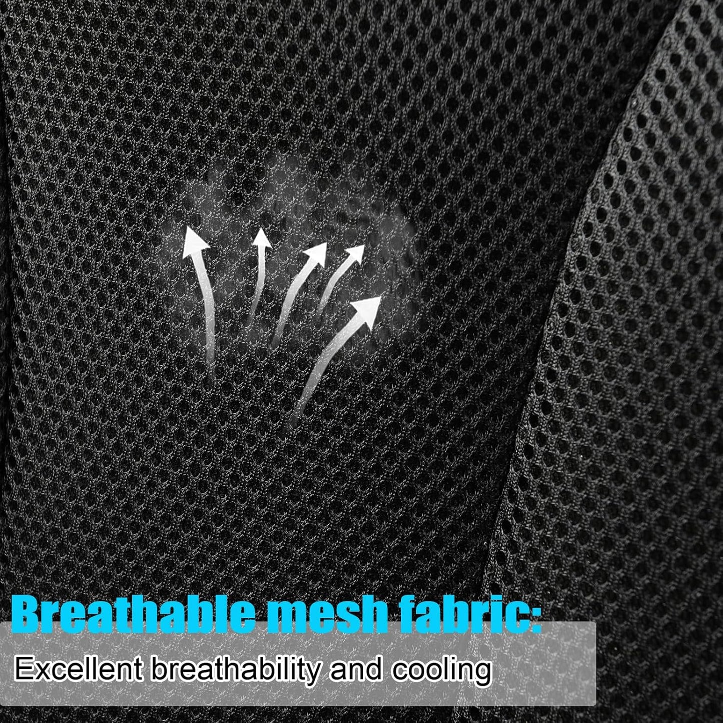 GIANT PANDA 2 Front Leather Car Seat Cover for Hyundai,3D Air Cool Mesh Thick Seat Covers Custom Fit Hyundai Sonata Elantra Santa Fe Tucson Accent Kona Palisade Genesis Venue Ioniq (Blue+Black)