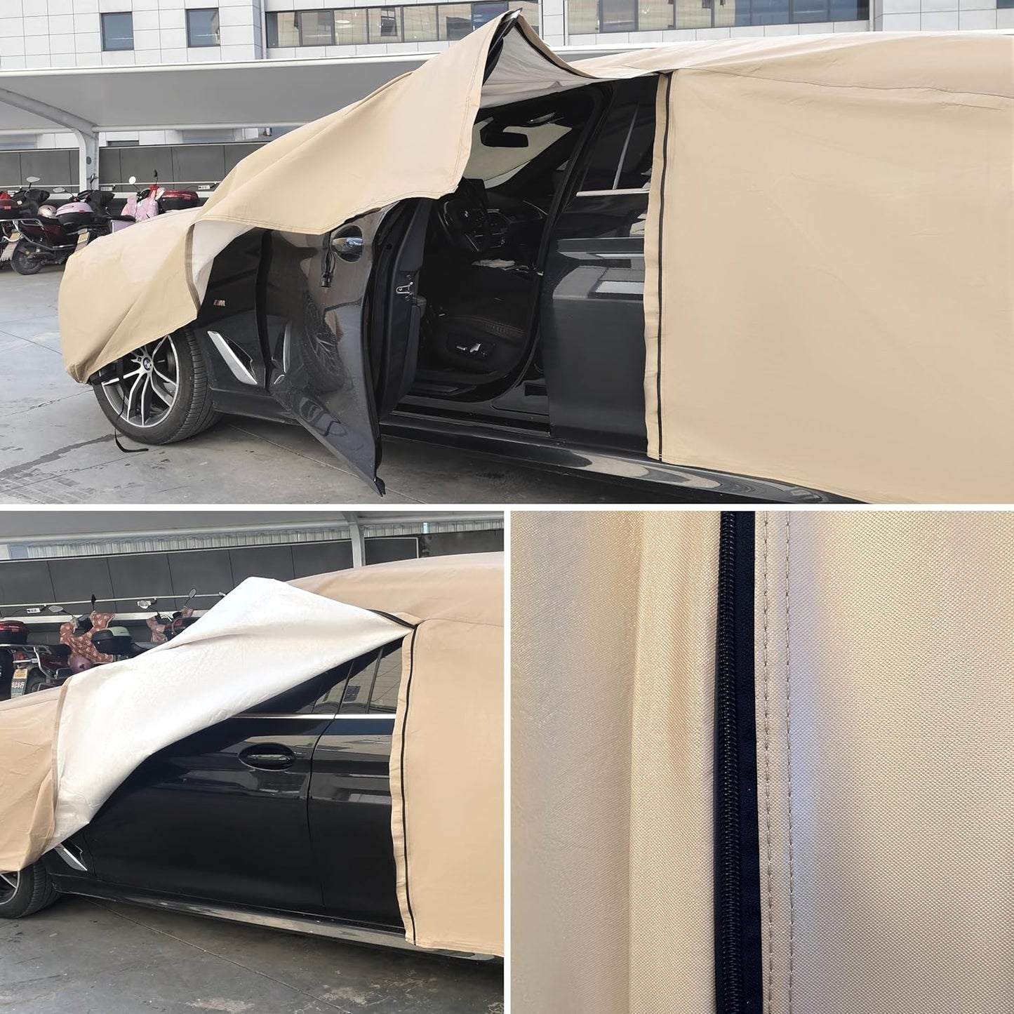 Heavy Duty Outdoor Car Cover Custom Fit for Jeep Grand Cherokee,Windproof All Weather Waterproof Sun Rain UV Dust Snow Protection Outdoor Car Covers