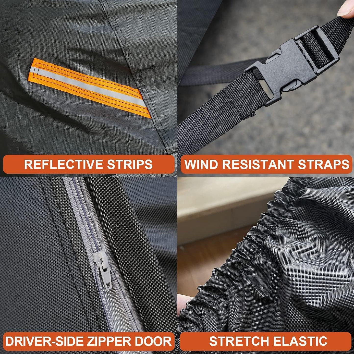 Kayme 7 Layers SUV Car Cover Custom Fit for Infiniti QX60 (2013-2025) Waterproof All Weather for Automobiles,Outdoor Full Cover Rain Sun UV Protection.Black