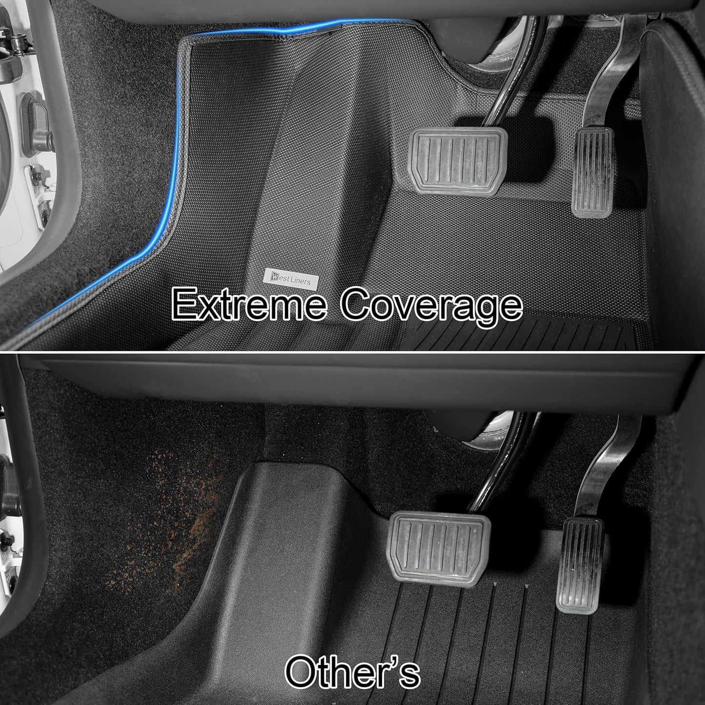 Extreme Coverage Tesla Model 3 Floor Mats 2025 2024 Premium Design Custom Fit 100% Eco-Friendly -All Weather 3D Floor Mats for Tesla Model 3 Highland Cargo Liner Trunk Accessories 6pcs